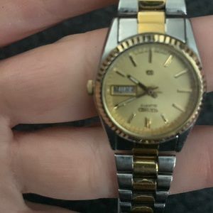 Vintage silver and gold Seiko watch